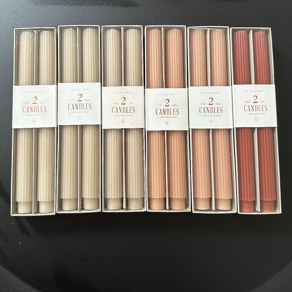 The Floral Society brand 10" Fancy Taper Candles